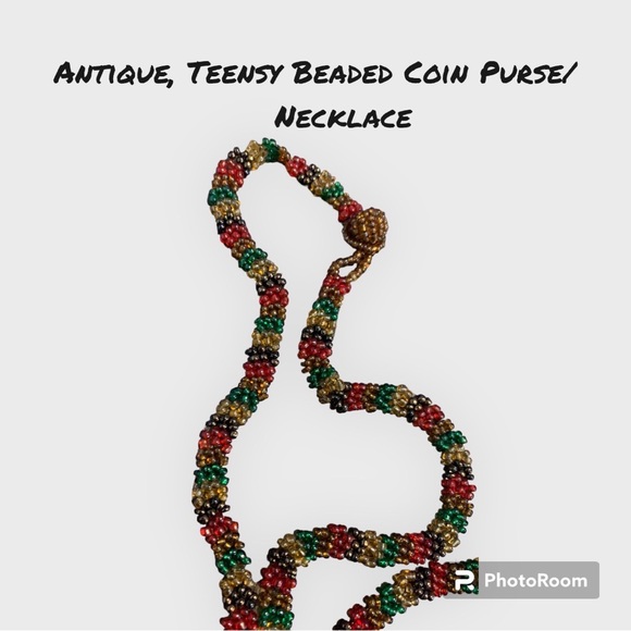 Vintage, Handmade, Glass Seed-Bead Amulet Pouch - Picture 3 of 6